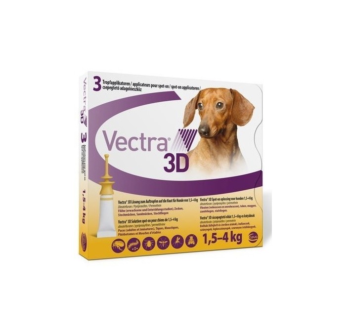 Vectra 3D Pipetas para perros 1,5-4kg Ceva